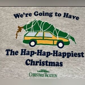 Unisex National Lampoons Christmas Vacation White T-Shirt Graphich Print Size XL
